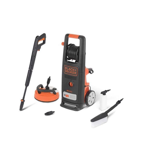 Black - Decker Black + Decker BXPW2000PE högtryckstvätt med Deluxe uteplatsrengöring och fast borste (2000 W, 140 bar, 440 l/h)