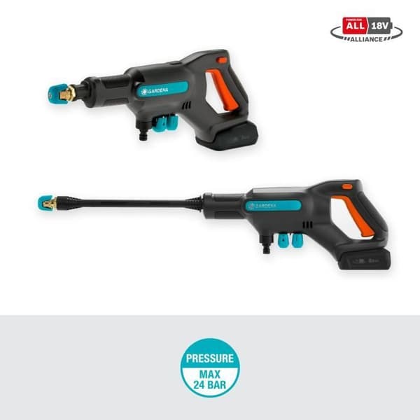 GARDENA AquaClean 24/18V P4A Medelhögtryckstvätt - 18V Batteri Inkluderat - Komplett Kit (14800-20)
