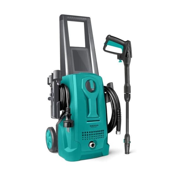 Taurus Walk on water+ 1600W högtryckstvätt med max flöde 6,8l/min och 5m tryckslang Grå, Turkos