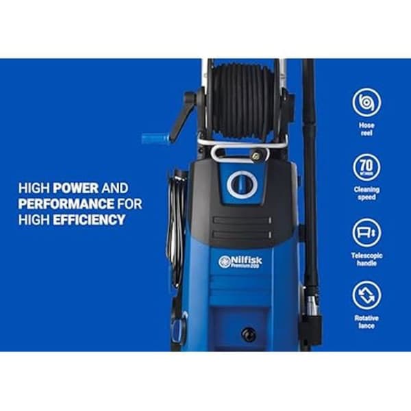 Högtryckstvätt - NILFISK - Premium 200-15 EU - 150 bar - 1800 W - Flöde 500 L/h