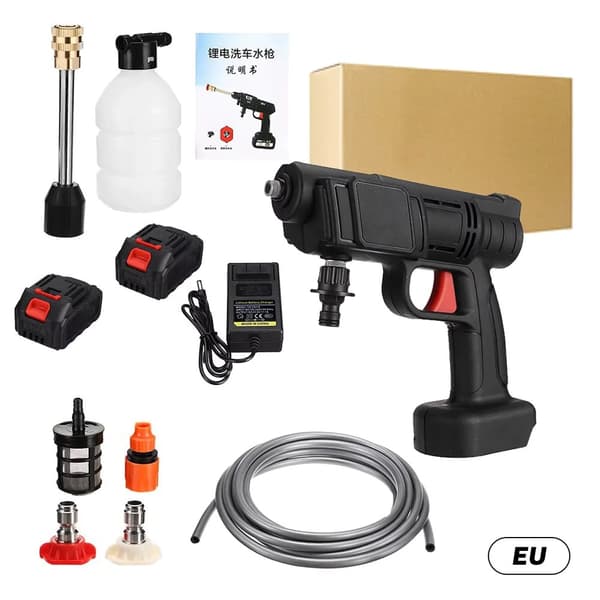 Højtryksrenser, 30/435 psi tryk, 240 L/h flowrate,Elektrisk, 2* batteri