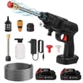 Miniatyrbillede 2 af 2: Højtryksrenserpistol, 20Bar tryk, 5L/min vandflow,Elektrisk, 2 Batteri