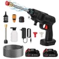 Miniatyrbillede 1 af 2: Højtryksrenserpistol, 20Bar tryk, 5L/min vandflow,Elektrisk, 2 Batteri