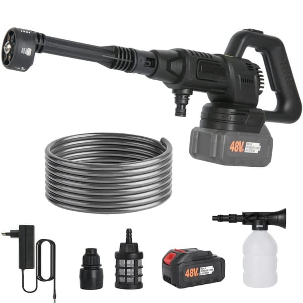 Højtryksrenser, 21V, 3,6L pr. minut vandudgang, 10bar tryk,Batteridrevet, T1 1x Batteri