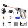 Miniatyrbillede 1 af 2: Højtryksrenser, 250Bar Maksimalt Tryk, Børsteløs Motor,2 batteri EU-stik, Elektrisk