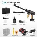 Miniatyrbillede 2 af 2: Højtryks bilvaskepistol, 35 Bar tryk, 4,1 L/min flow, børsteløs motor,Sort 2 Batteri
