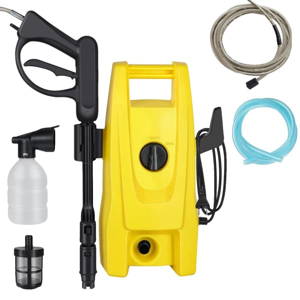 Korkeapainepesuri, 1200W Teho, 7L/min Vesivirta,Sähköinen, Keltainen, EU