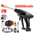 Miniatyrbillede 2 af 2: Trådløs Bilvaskemaskine, 60 Bar Tryk, 10 L/min Flow Rate,Elektrisk, 30000mAh