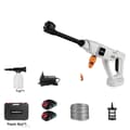 Miniatyrbillede 1 af 2: Elektrisk Bilvaskepistol, 100 Bar Tryk, 4,9 L/min Flow Rate,2Batteri Plast KASSE