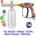 Miniatyrbild 2 av 2: Högtryckstvätt Spraypistol, Solid Mässing, 150 Bar Tryck, 5 Snabbtips,Brun