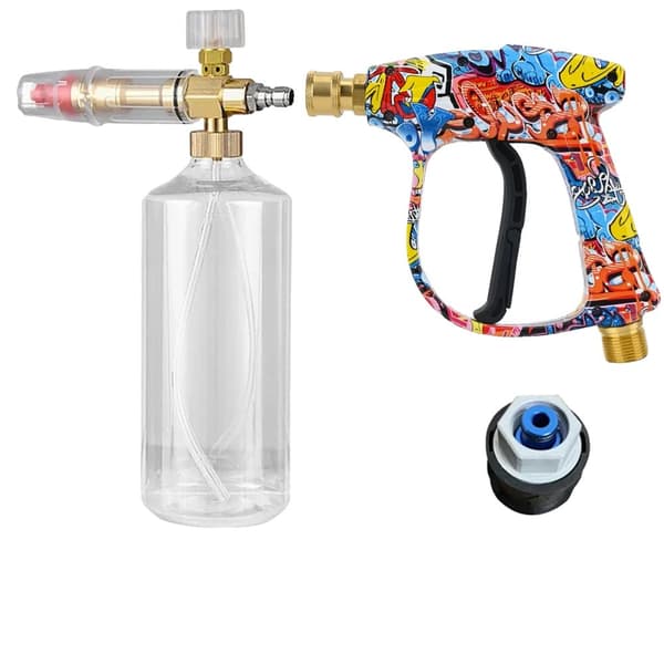 Högtryckstvätt Spraypistol, Solid Mässing, 150 Bar Tryck, 5 Snabbtips,Brun