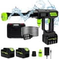 Miniatyrbillede 2 af 2: Trådløs Højtryksrenser, 1000W Effekt, 980psi Tryk, 6-i-1 Dyser,2 Batteri, Elektrisk