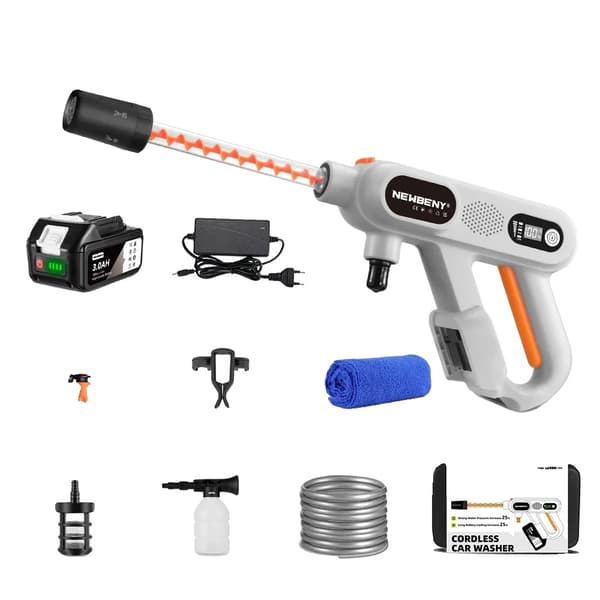 Trådløs bilvasker, 2000-3999W, 18V nominelt spænding, CE-certificering,1 batteri sæt, Elektrisk