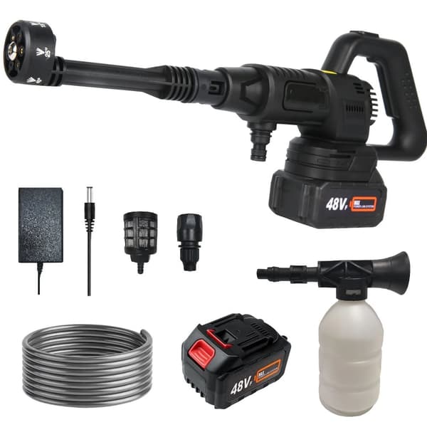 Autopesuri, 150W Teho, 10bar Paine, 3.6L/min Veden Tuotto,Musta 2 Akku