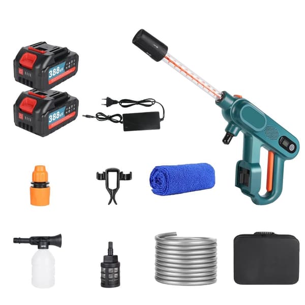Högtryckstvättspistol, 80 Bar, 3 Växlar,EU, Elektrisk, 2x Batteri Set