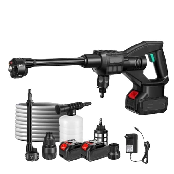 Power Vandpistol, Justerbart Dyse, Højt Tryk,2Batterier
