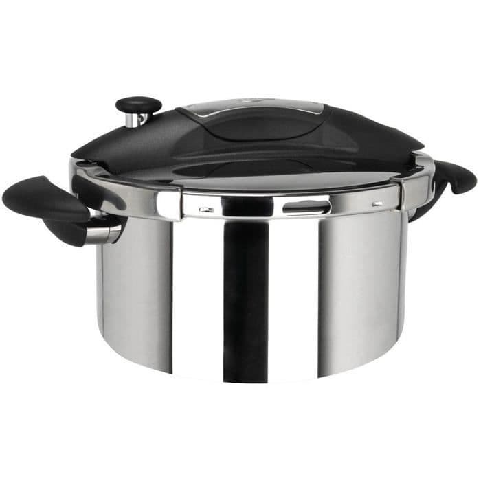 SITRAM 710132 sort sitraspeedo trykkomfur 6l rustfrit stål induktion