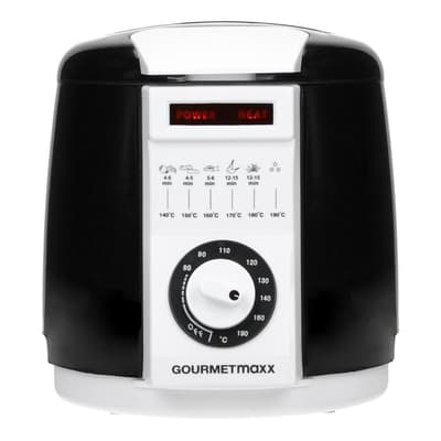 GOURMETmaxx mini fritur 840 watt 1 liter - justerbar temperatur op til max 190 ° C - LED indikatorlampe - udskifteligt fedtfilter - multi fryer