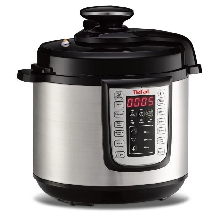 Tefal FAST DELICIOUS CY505E10 elektrisk tryckkokare 6 l Svart