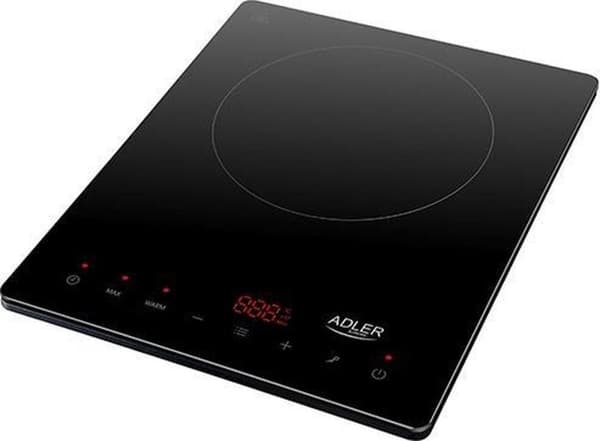 Induktionskomfur 2000W AD 6513 Adler Sort