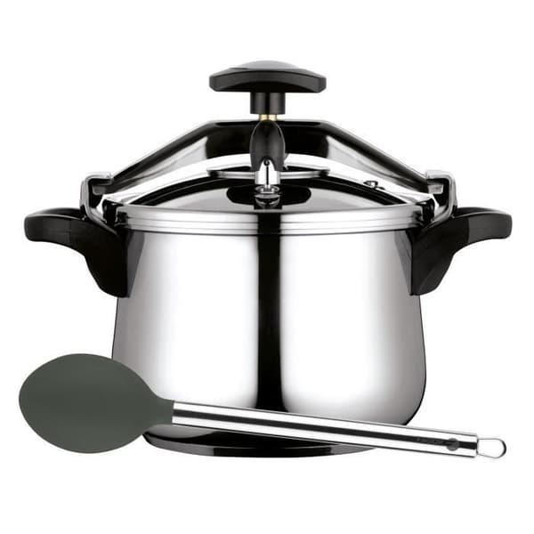 Stigbygel Tryckkokare 10 L, Induktion, Rostfritt Stål. 18/10, 3 FAGOR Säkerhetssystem Clásica Bombe 10 Silver 802769