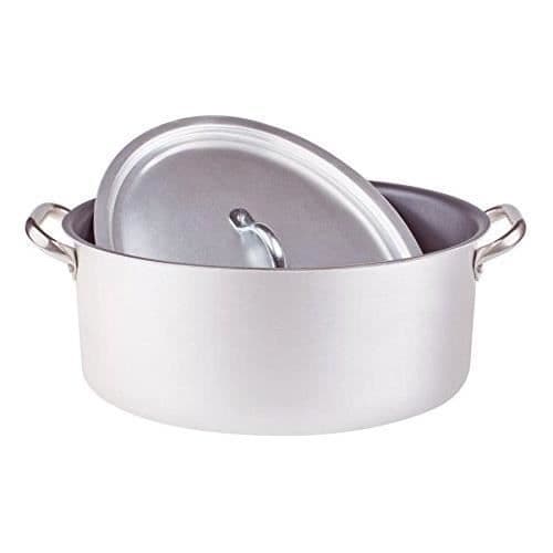Agnelli Cocotte Ovale Plat, tjocklek 3 mm i stål med handtag i rostfritt stål med non-stick beläggning och lock