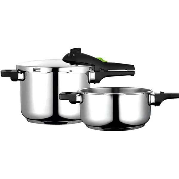 Autocuiseur 6 + 4 L, Induktion, Rostfritt Stål 18/10, 2 Trycknivåer FAGOR Fagor Rapid Xpress 6/4 Silver 800086