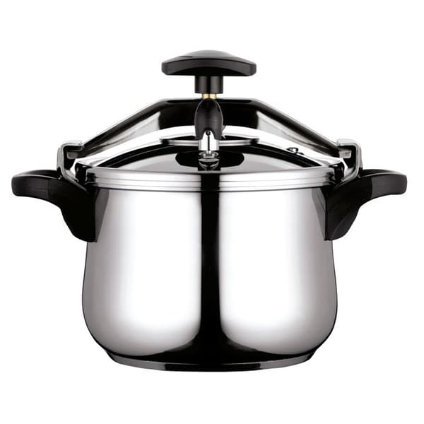Stigbygel Tryckkokare 10 L, Induktion, Rostfritt Stål. 18/10, 3 FAGOR Säkerhetssystem Clásica Bombe 10 Silver 800123