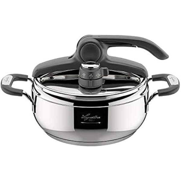 Tryckkastrull - LAGOSTINA - Briosa Lagoeasy'Up - 3,5 L - Metallic - 3 tillagningslägen