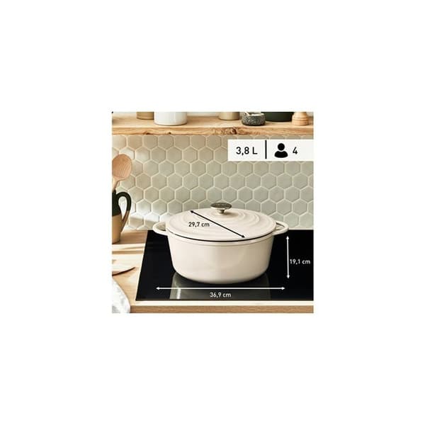 Tefal Casserole Lov E25905 29 cm Beige - 3168430347229