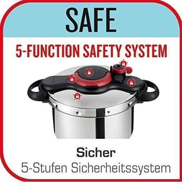 Autocuiseur - Tefal - Clipso Minut' Easy - 6L - 30% lättare - 5 säkerheter