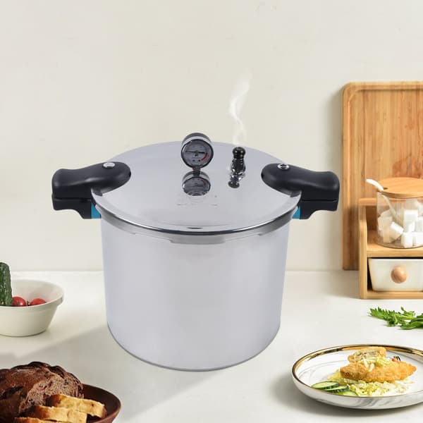 23 Quart Trykkoger, Hurtig og Jævn Opvarmning, Robuste Sikkerhedsfunktioner,32cm