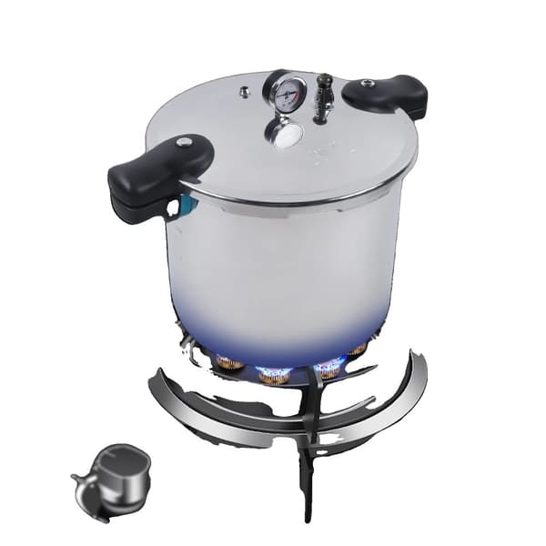 23 Quart Trykkoger, Hurtig og Jævn Opvarmning, Robuste Sikkerhedsfunktioner,32cm