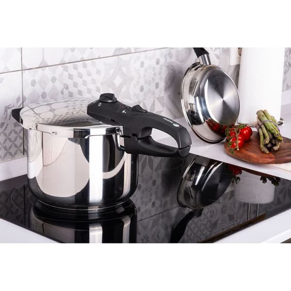 Tryckkokare 6 Liter, Induktion, Rostfritt Stål 18/10, 2 Trycknivåer FAGOR Duo 6 Silver 800024