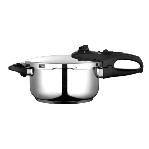 Autokokkare 4 Liter, Induktion, Rostfritt Stål 18/10, 2 Trycknivåer FAGOR Duo 4 Silver 800017