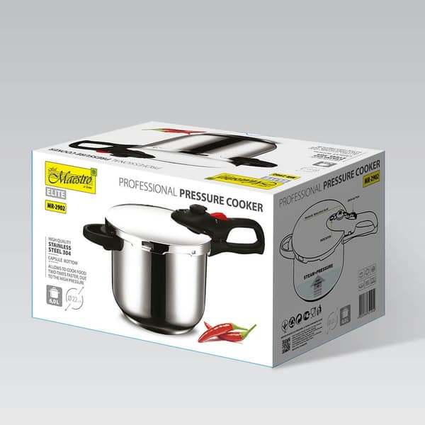 Maestro MR-2902 Painekattila 6 l Hopea