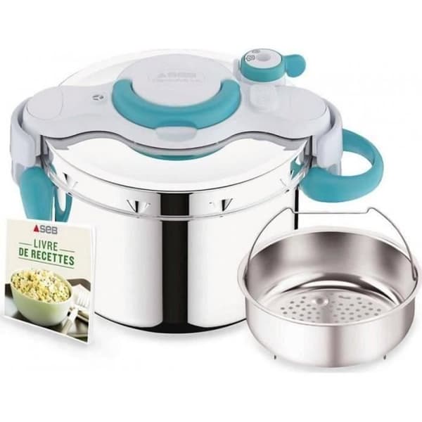 Autocuiseur SEB Clipso minut Easy+ 6L - Rostfritt stål - Enkelhandsgrepp - Receptbok