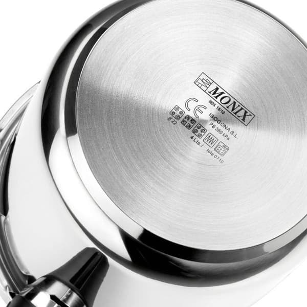 Tryckkokare - Monix - M560005 - 4 och 6L - 18/10 rostfritt stål - Alla värmekällor inklusive induktion