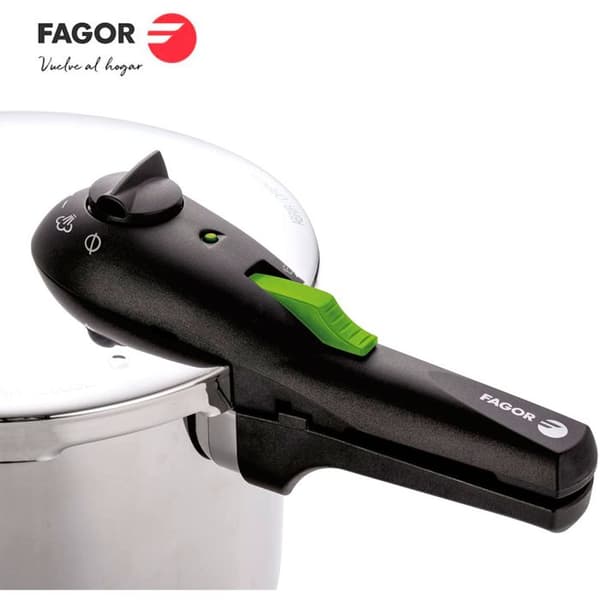 Autokokkärl 6 + 4 L, Induktion, Rostfritt Stål 18/10, 2 Trycknivåer FAGOR Fagor Rapid Xpress 6/4 Silver 800086