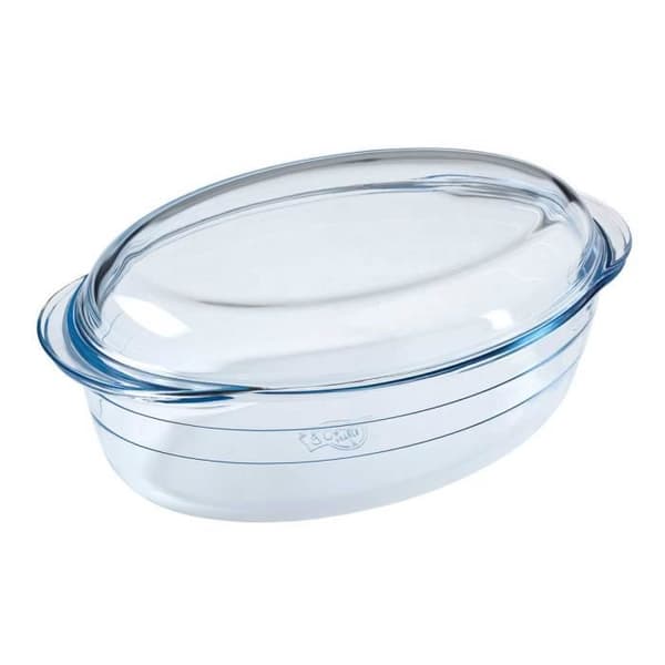 kök 7541467 Oval gryta Borosilikatglas 3L, Silikon, Transparent, 3 liter - 459AA00/5043