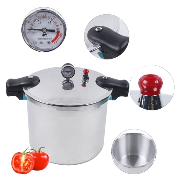 Aluminiumtryckkokare, 22L kapacitet, säkerhetsfunktioner,VIT