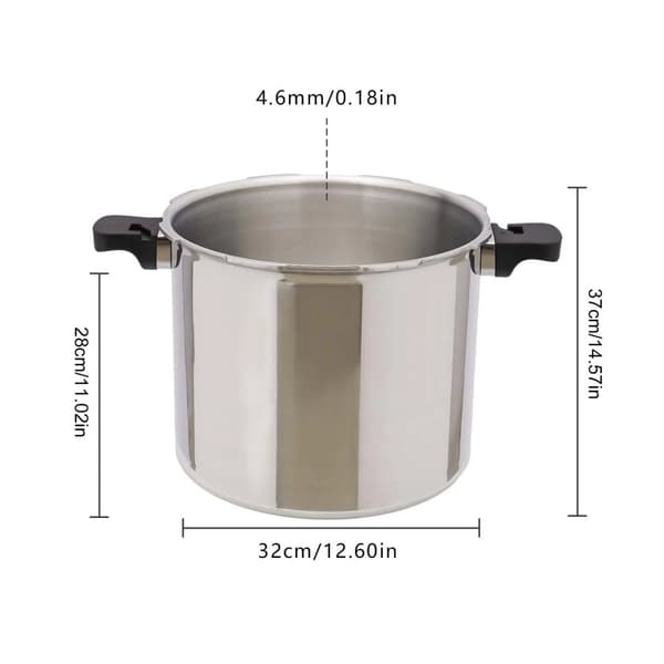 Tryckkokare, 22L kapacitet, hållbar aluminiumlegering,Silver