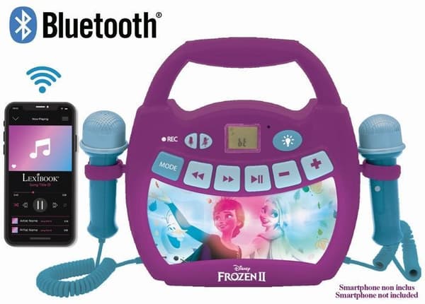 SNÖKONNINGEN - Bluetooth -högtalare - Ljuseffekter, mikrofoner och uppladdningsbart batteri