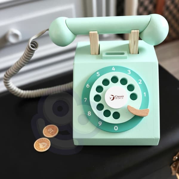 CLASSIC WORLD Classic Børnetelefon i træ 4 el.