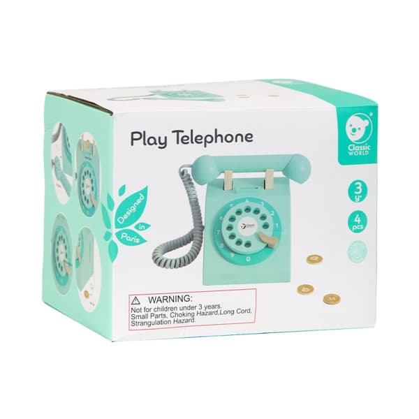 CLASSIC WORLD Classic Børnetelefon i træ 4 el.
