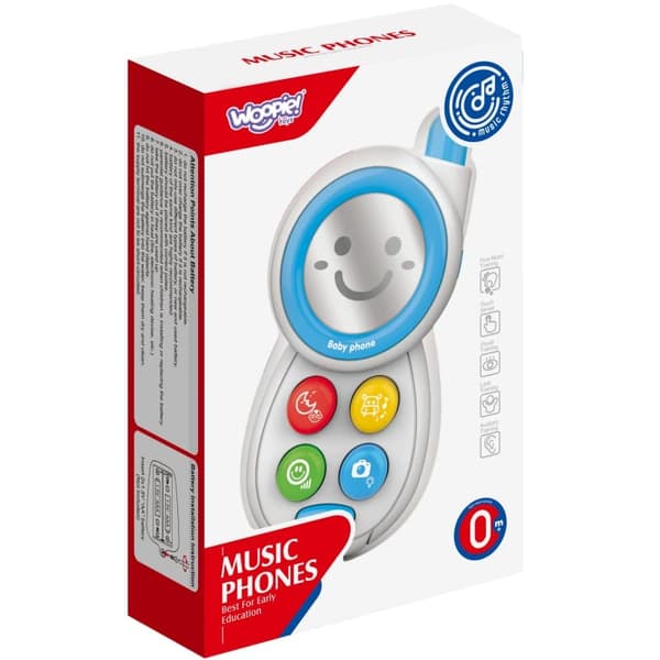 WOOPIE BABY Interaktiv Telefon med Ljud - Blå