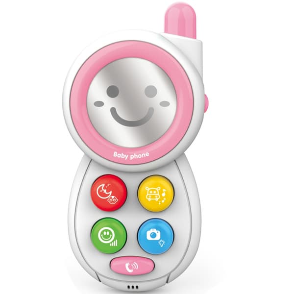 - WOOPIE BABY Interaktiv Telefon med Ljud - Rosa