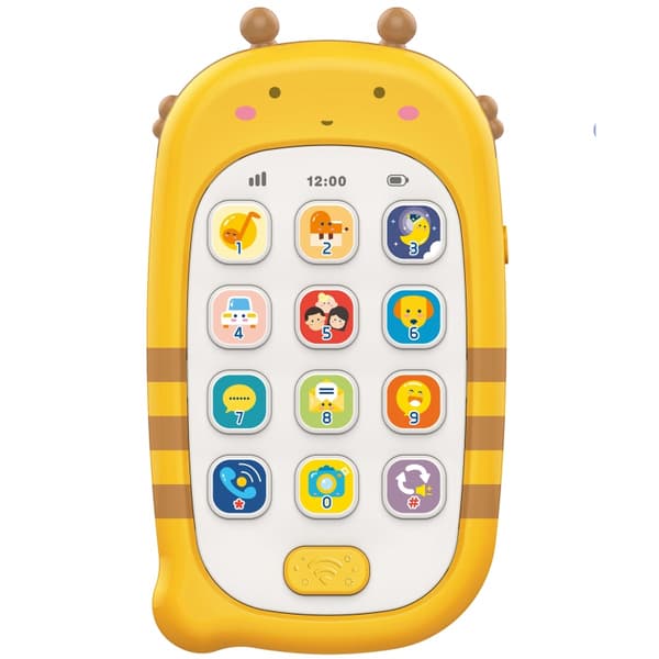 WOOPIE BABY interaktiv gul telefon med lyd