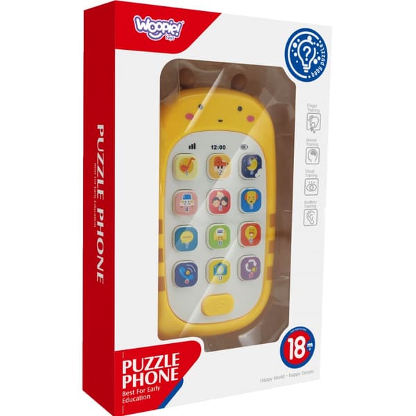 WOOPIE BABY interaktiv gul telefon med lyd
