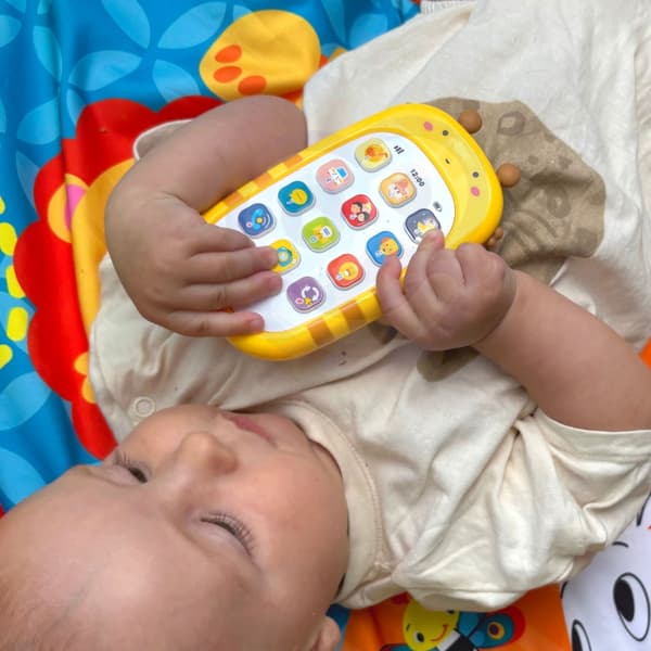 WOOPIE BABY interaktiv gul telefon med lyd